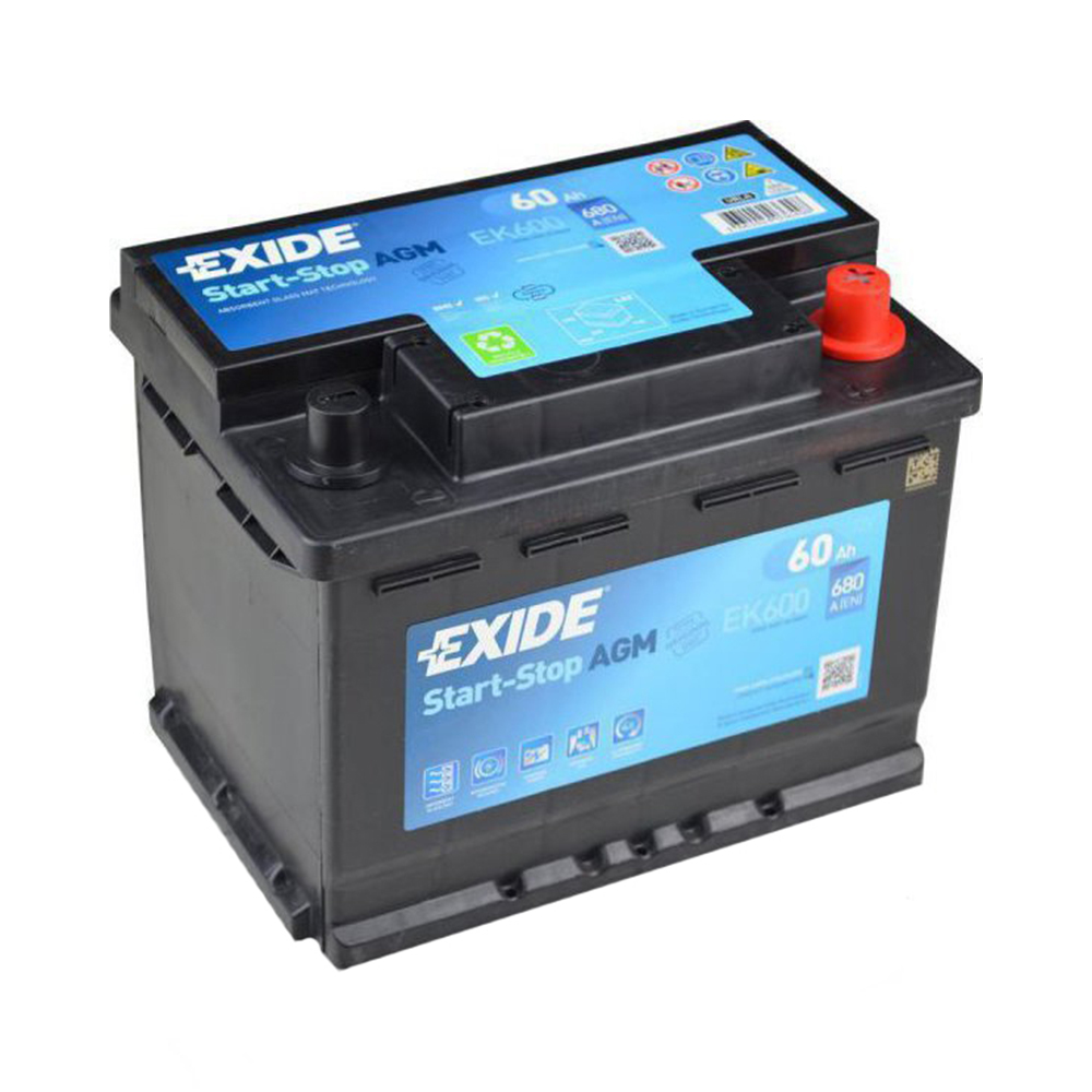 Exide AGM Start & Stop EK600 12V 60AH - Σταματόπουλος Μπαταρίες